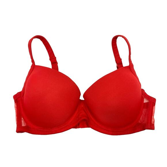Addiction Nouvelle Lingerie 32B NWT Red Underwire Classic T-shirt Bra - Picture 1 of 7
